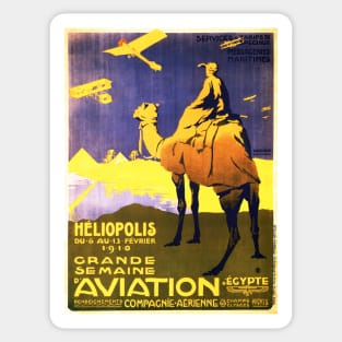 HELIOPOLIS EGYPT Great Aviation Air Plane Exhibition Vintage Travel Sticker